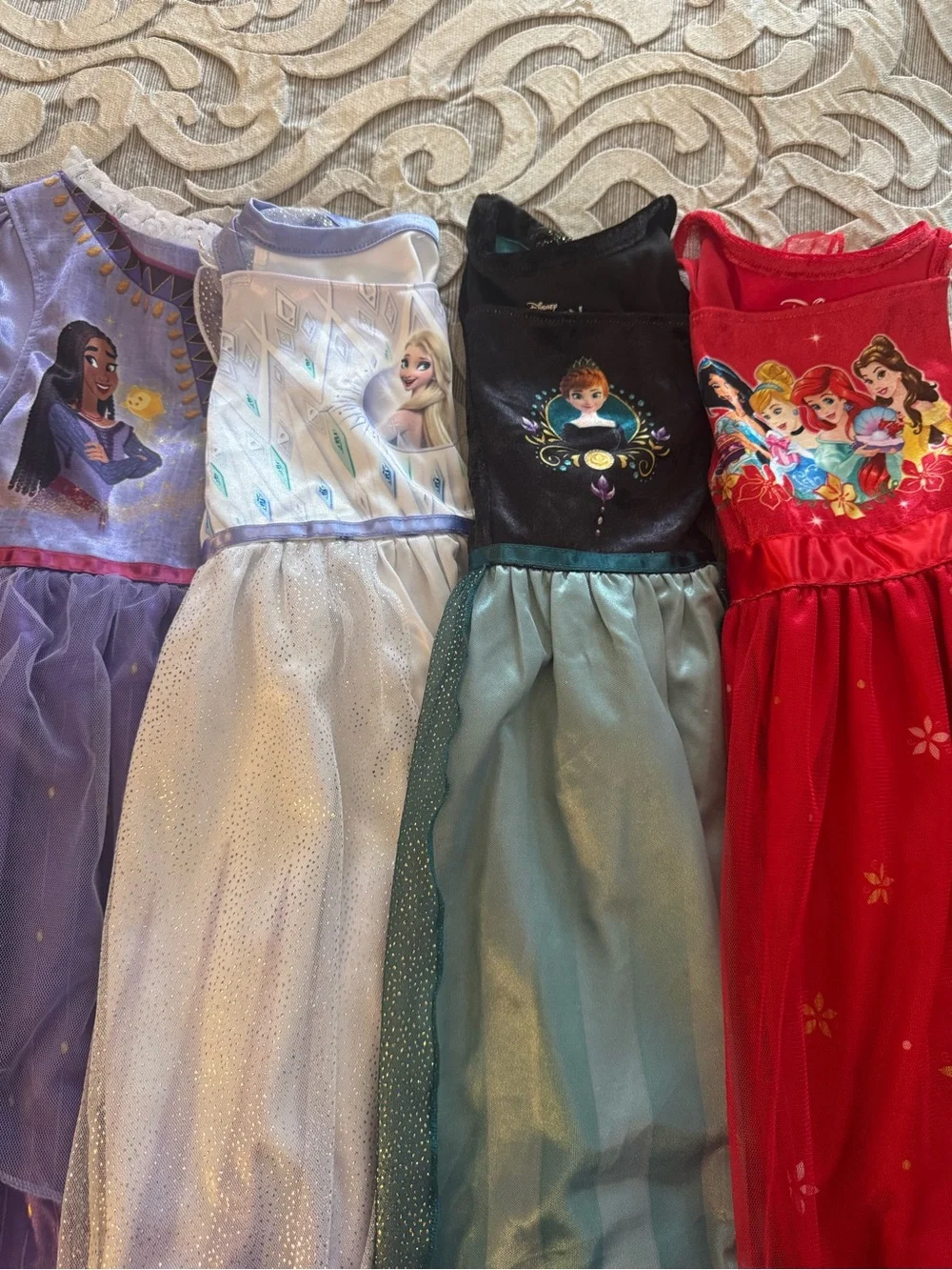Disney Princess Nightgown Pack - Asha, Elsa, Ana, & Holiday Princesses (size 6) - Picture 2 of 6